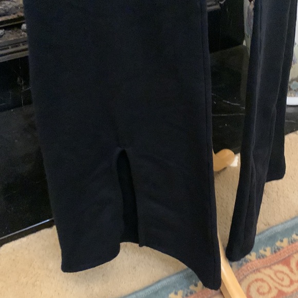 NWT “eye shadow” blk bell bottoms split hem pants - Picture 3 of 6